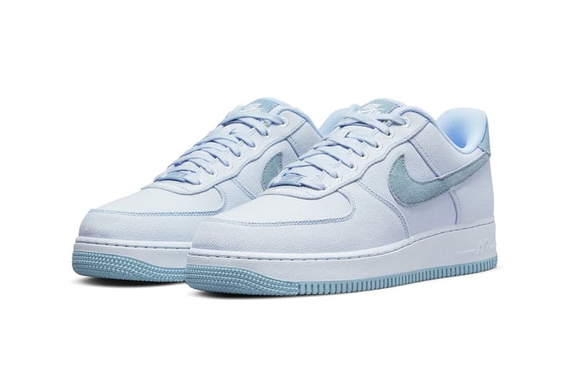 Nike Air Force 1 low blue dye DQ8233-001 2022 suede leather rubber swoosh diy release info