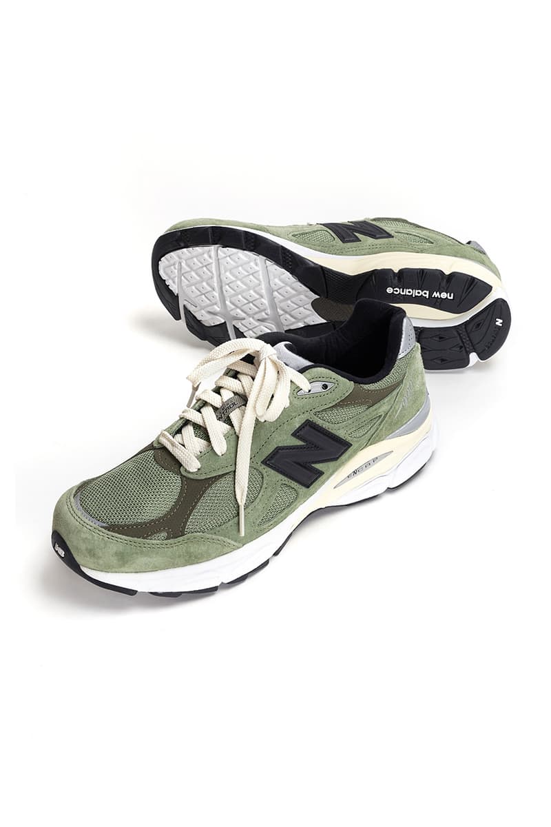 jjjjound new balance made 990v3 olive release date info store list buying guide photos price 