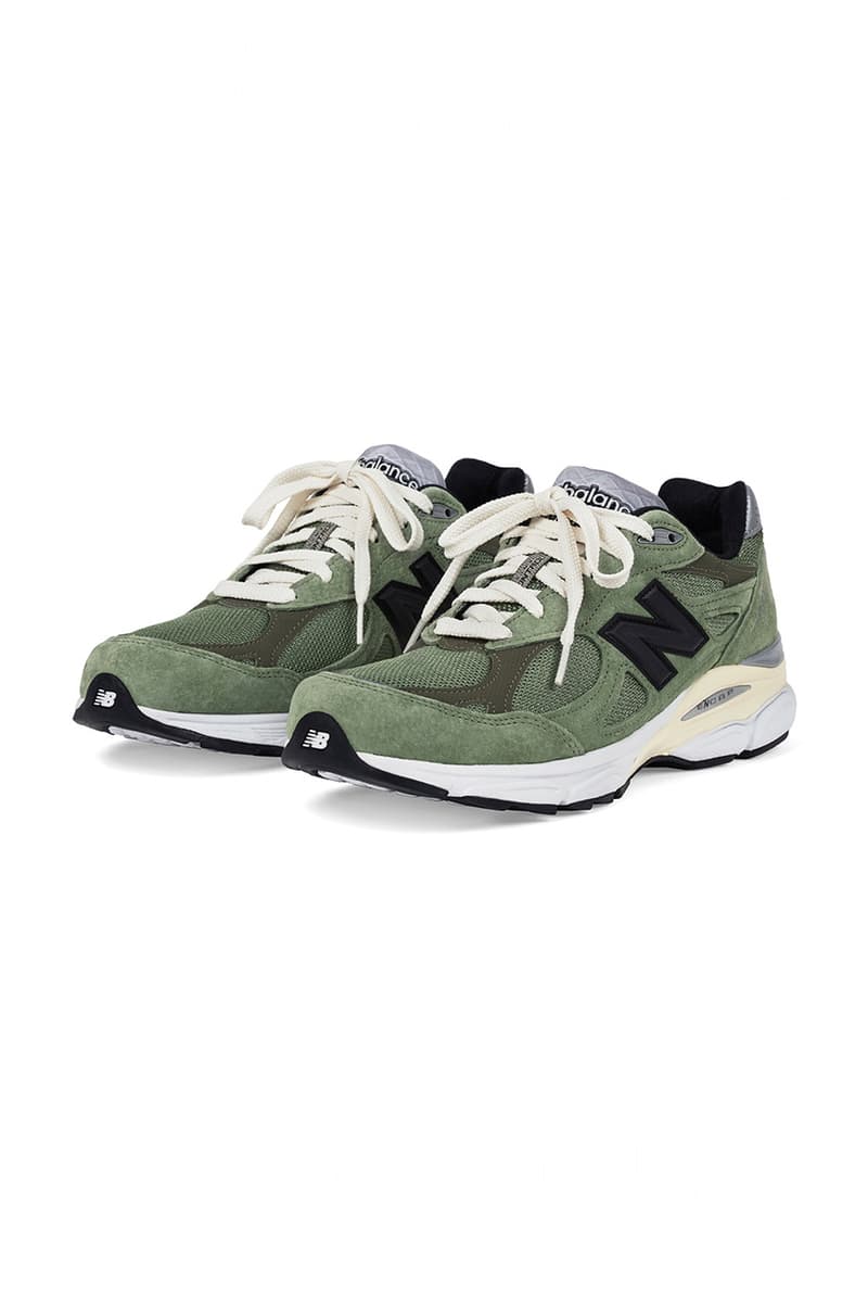 jjjjound new balance made 990v3 olive release date info store list buying guide photos price 