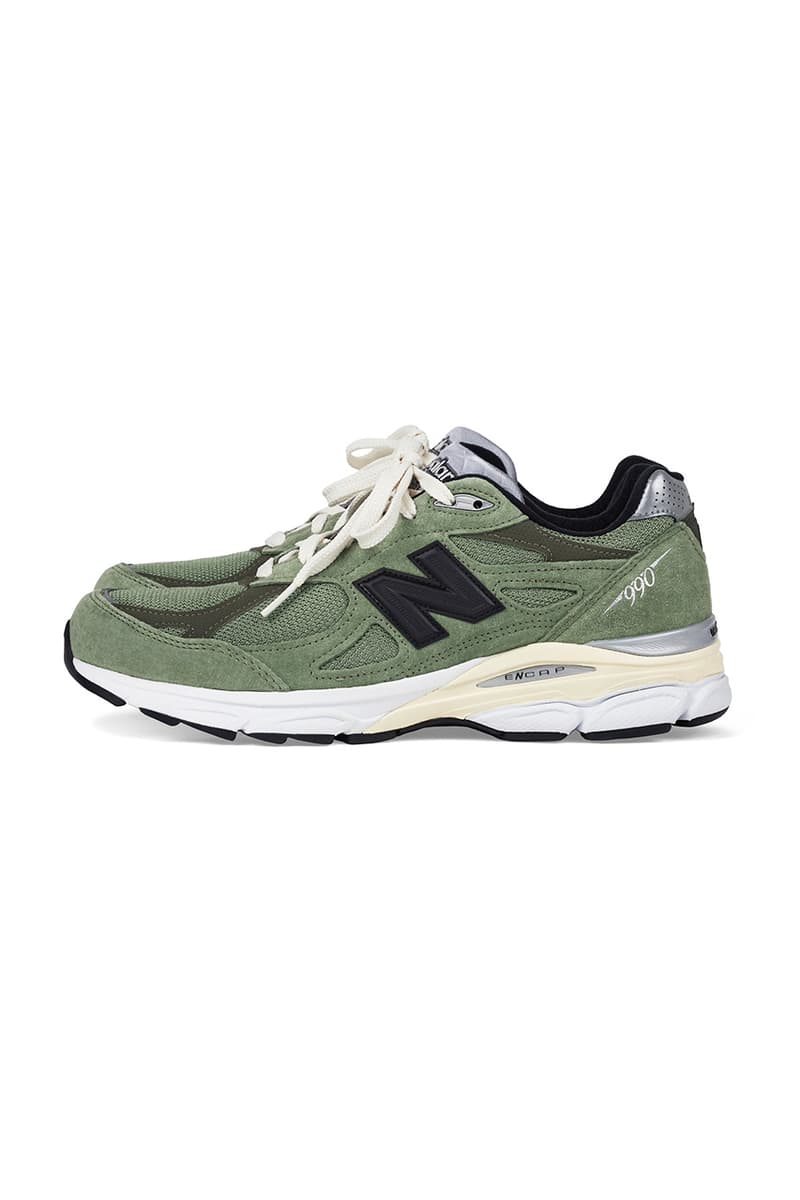 jjjjound new balance made 990v3 olive release date info store list buying guide photos price 