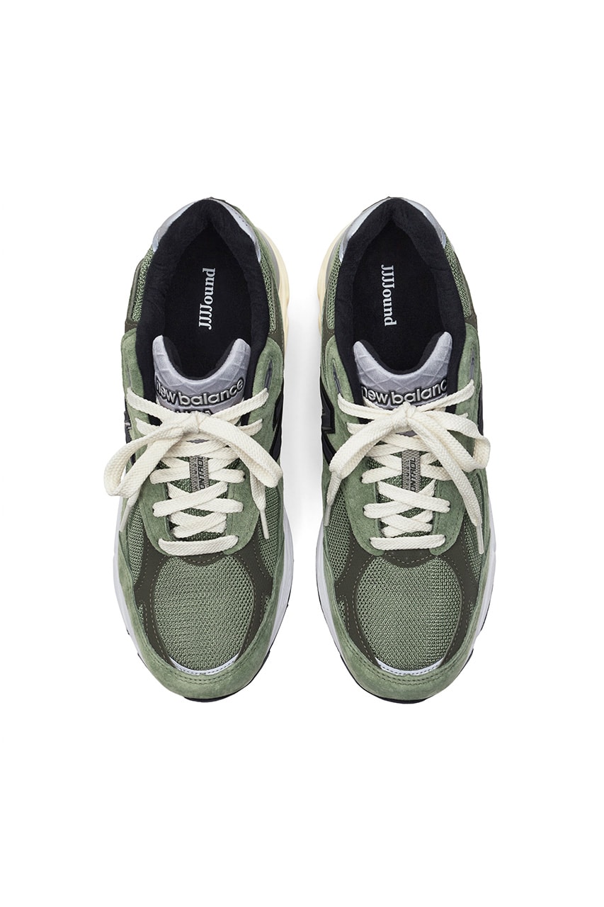 jjjjound new balance made 990v3 olive release date info store list buying guide photos price 