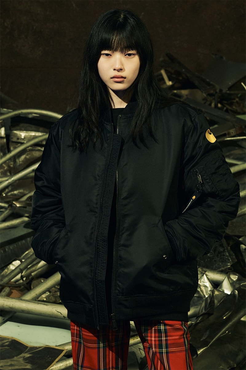 KIYONAGA & CO. carhartt wip bomber hoodie crewneck black gray collaboration collection release date info store list buying guide photos price 