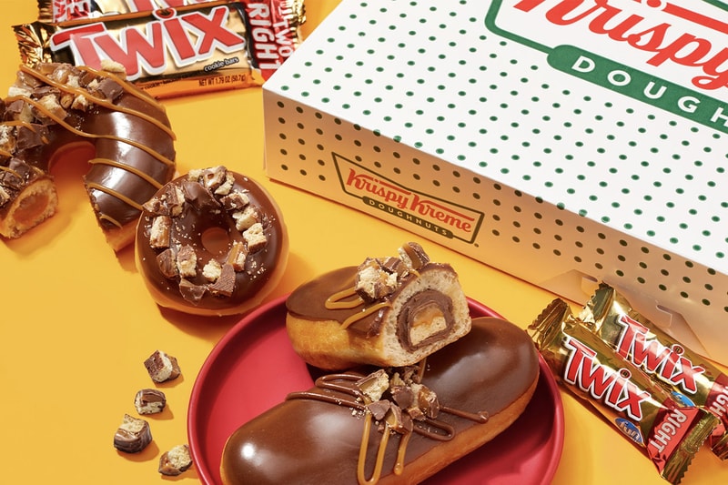 Krispy Kreme Introduces First-Ever TWIX Doughnuts chocolate mint caramel cookie doughnut caramel cookie crunch caramel cookie crunch bar 