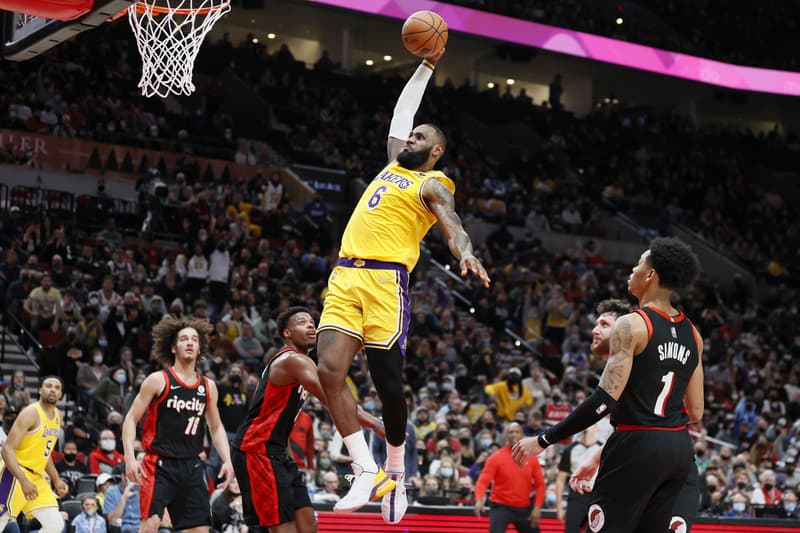 LeBron James Has Officially Broken Kareem Abdul-Jabbar's Most NBA Points Record los angeles lakers basketball all-time leading scorer league king james nike golden state warriors steph curry klay thompson