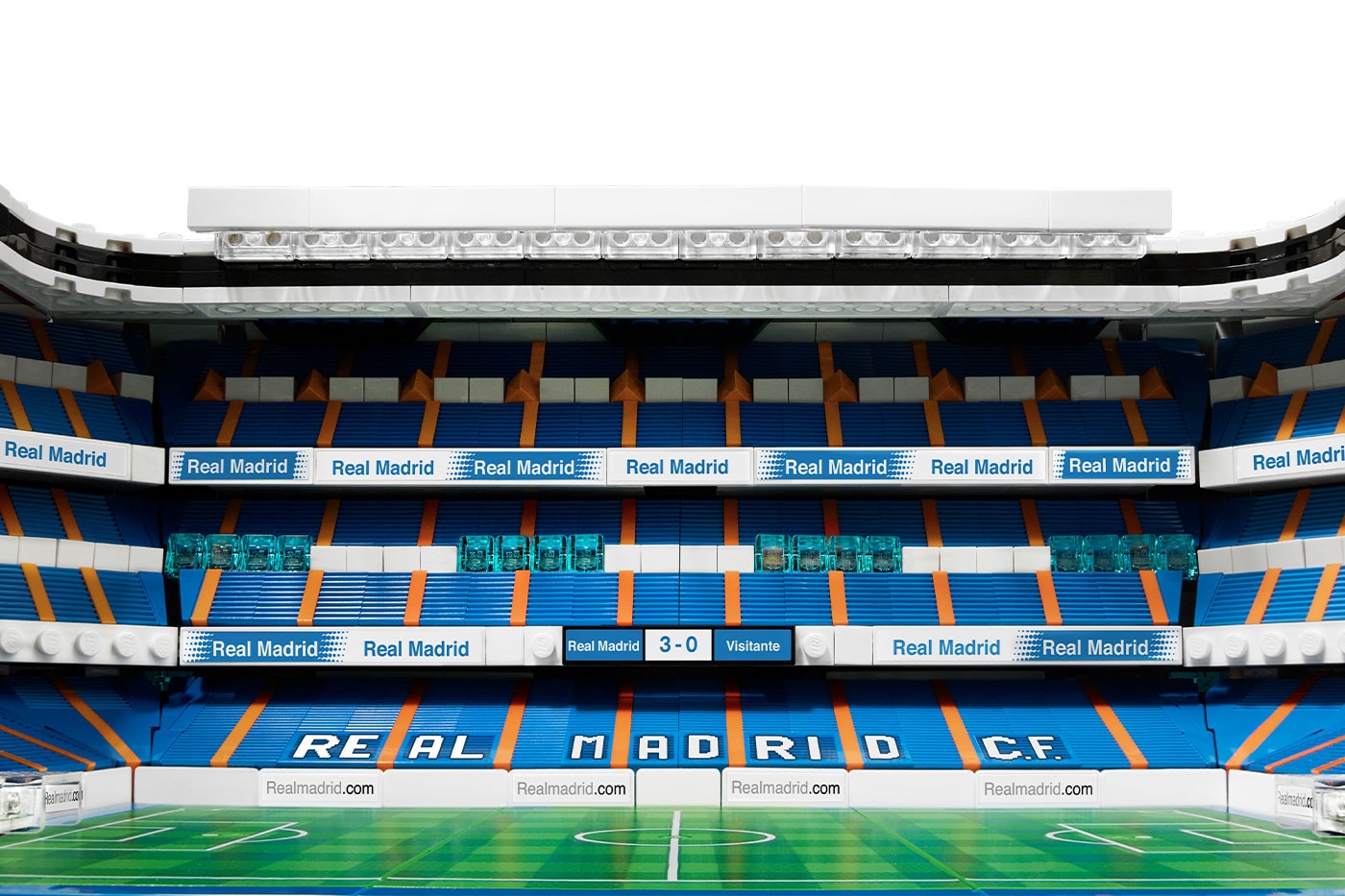 LEGO Releases a Faithful Replica of Real Madrid's Santiago Bernabéu Stadium  model building blcok real madrid c.f. football futbol soccer courtois lunin carvajal 