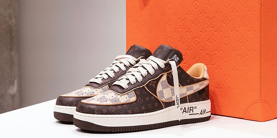 200 pairs of Louis Vuitton x Nike 'Air Force 1' shoes designed by