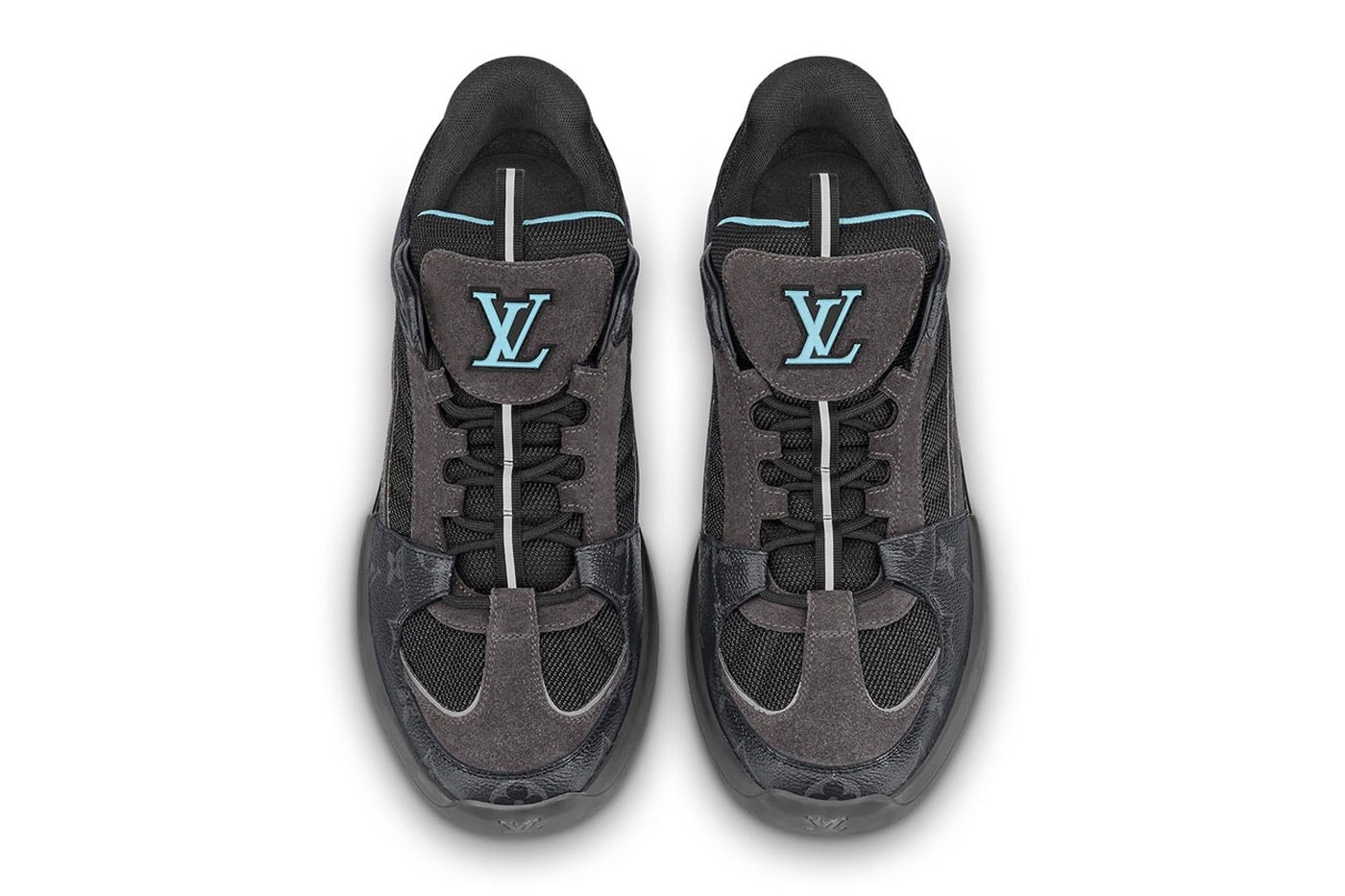 Louis Vuitton Lucien Clarke signature white blue teal fourth colorway out now codesign skateboard streetwear luxury 1300 usd price release info