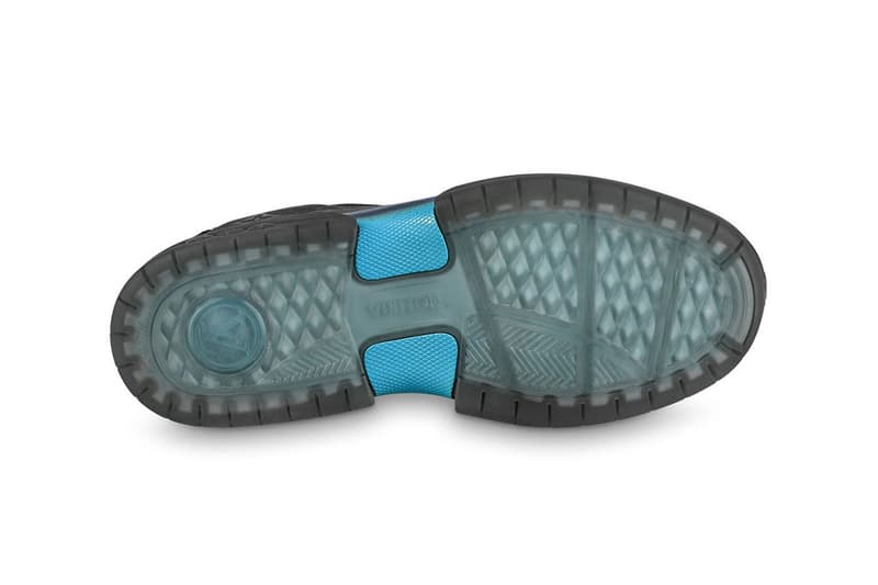 Louis Vuitton Lucien Clarke signature white blue teal fourth colorway out now codesign skateboard streetwear luxury 1300 usd price release info