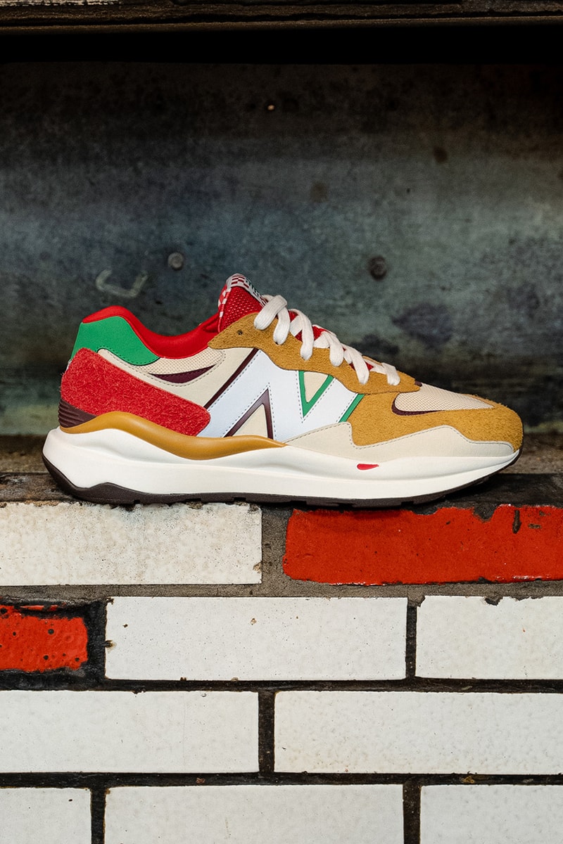 mache new balance 57 40 pizza white green red yellow national pizza day foot locker release date info store list buying guide photos price 
