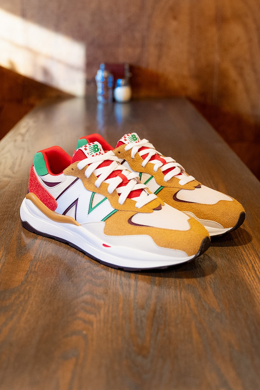 mache new balance 57 40 pizza white green red yellow national pizza day foot locker release date info store list buying guide photos price 