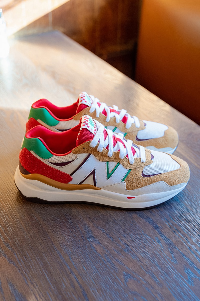 mache new balance 57 40 pizza white green red yellow national pizza day foot locker release date info store list buying guide photos price 