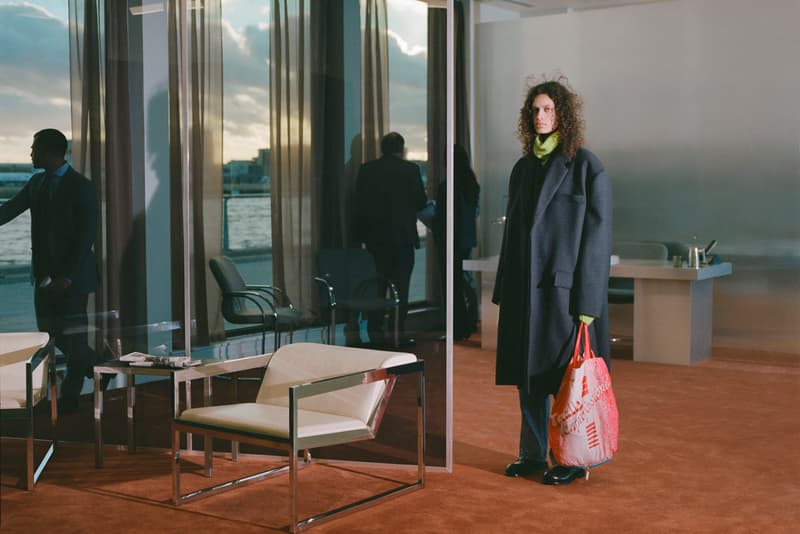 Martine Rose Fall/Winter 2022 Collection London Fashion Week Lookbook Granny Bed Sheets Sustainable Deadstock Materials Vintage Knickers Leather COVID Pandemic Work From Home Suits Tailoring