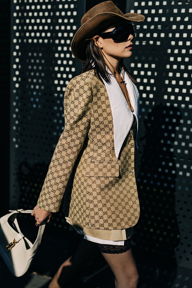 Milan Fashion Week FW22 Street Style Looks Is All About Smart Suiting and Head-to-Toe Tonals gucci prada fendi 