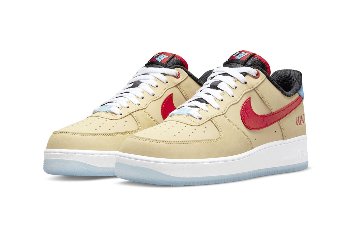 Nike Air Force 1 Low cream red blue black white translucent sole release info news dq7628-200