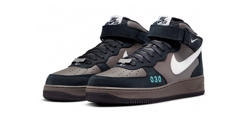 black and blue air force 1 mid