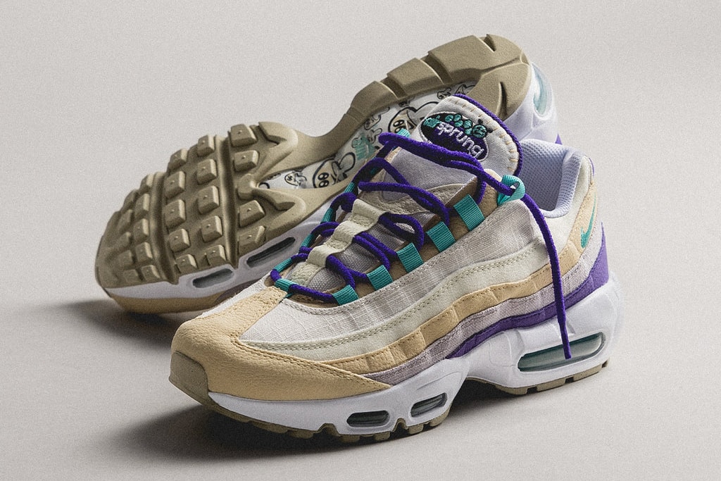 Nike Air Max 95 SE "Air Sprung" Sesame / Washed Teal / Coconut Milk / Phantom DH4755 200 Release Information Sustainable Materials Move to Zero