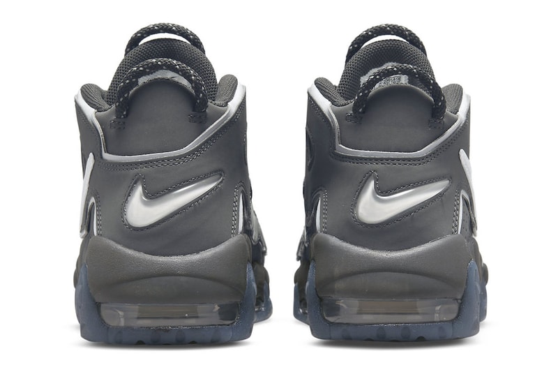 Nike Air More Uptempo Copy Paste patent leather 3m reflective laces Iron Grey White Smoke Grey Anthracite price release info news  