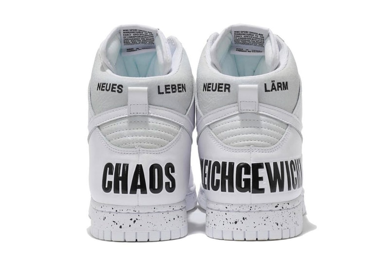 Nike Undercover Dunk High 1985 Chaos DQ4121 001 february 28 2022 black white 150 usd info 