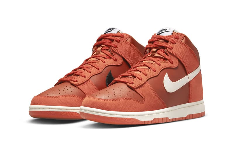 Nike Dunk High EMB Basketball orange white black NBA WNBA tags dh8008 800 release info