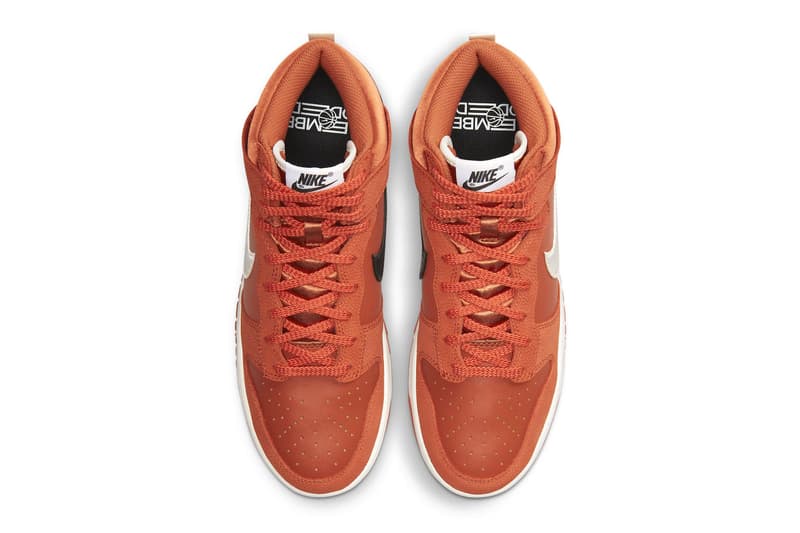 Nike Dunk High EMB Basketball orange white black NBA WNBA tags dh8008 800 release info