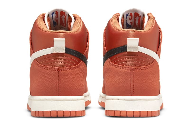 Nike Dunk High EMB Basketball orange white black NBA WNBA tags dh8008 800 release info