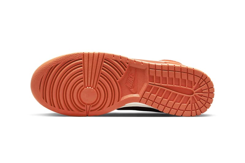 Nike Dunk High EMB Basketball orange white black NBA WNBA tags dh8008 800 release info