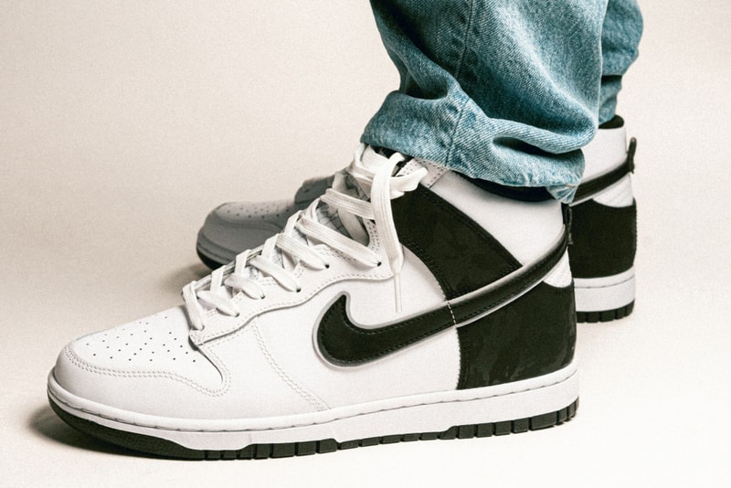 Nike Dunk High Retro SE "Grid Tongue" DD3359-100 Black White Release Information Swoosh