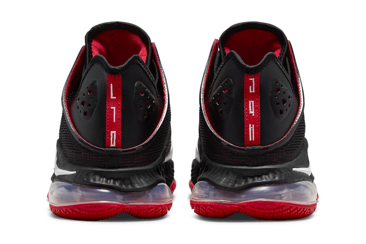 Nike LeBron 19 Low "Bred" DH1270-001 Release 2022 LeBron James basketball