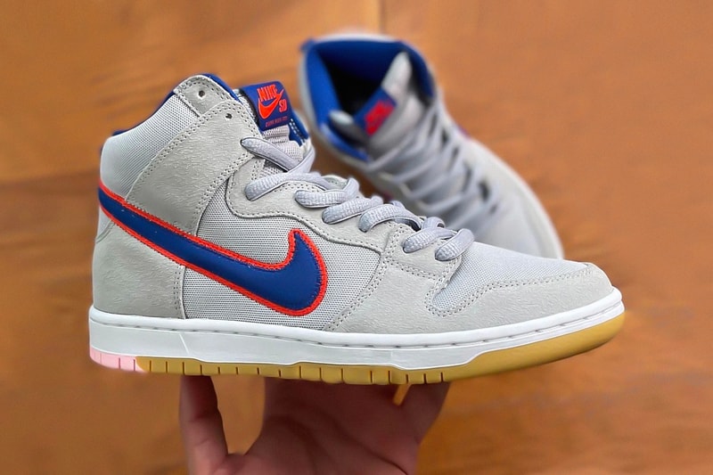 Nike SB Dunk High "New York Mets" First Look MLB footwear sneakers kicks footwear Mets MLB Skateboarding 