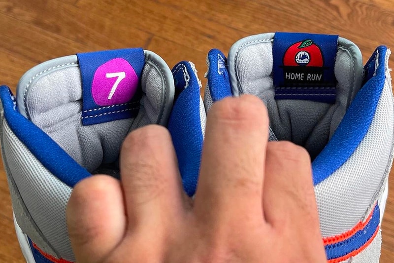 Nike SB Dunk High "New York Mets" First Look MLB footwear sneakers kicks footwear Mets MLB Skateboarding 
