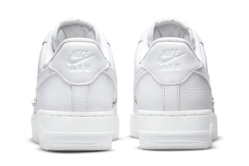 Nike Air Force 1 Low Pearl Studs DQ0231-100 2022 all white minimalist release date info price