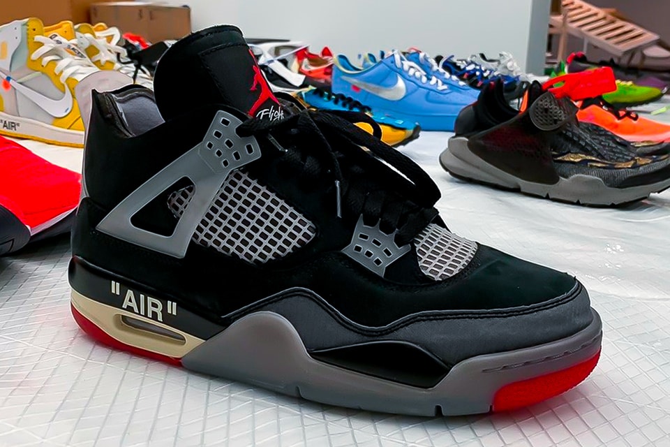 Nike Jordan 4 Retro Off-White Sail  Sneakers, Cute nike shoes, Air jordans