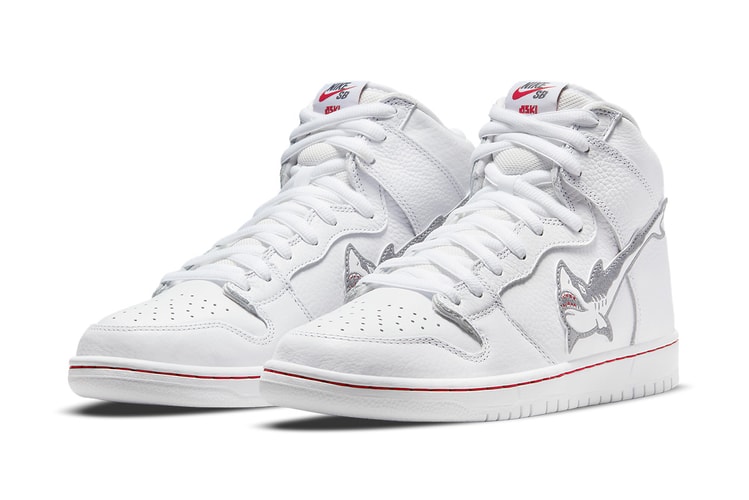 Official Images of the Oski x Nike SB Dunk High “Great White Shark”