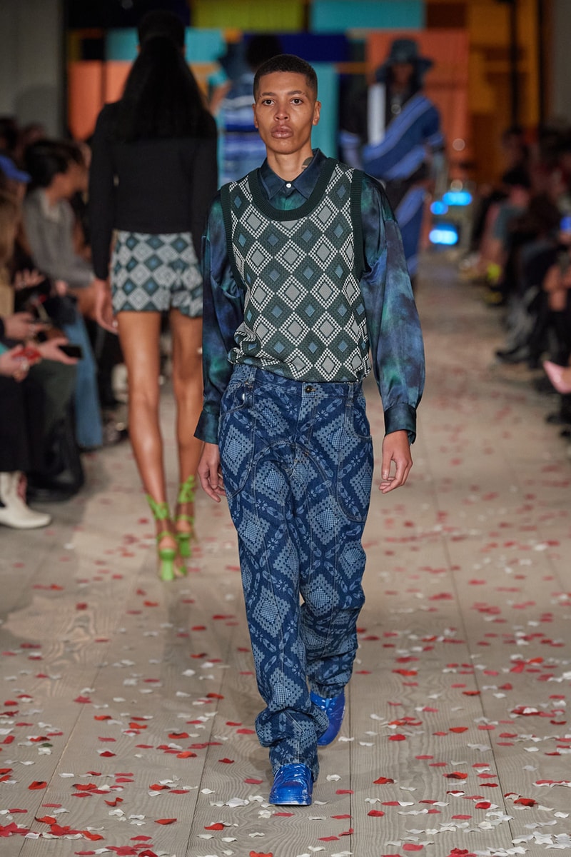 Ahluwalia Fall/Winter 2022 "From Nollywood to Bollywood" FW22 Collection Runway London Fashion Week LFW Looks Priya 