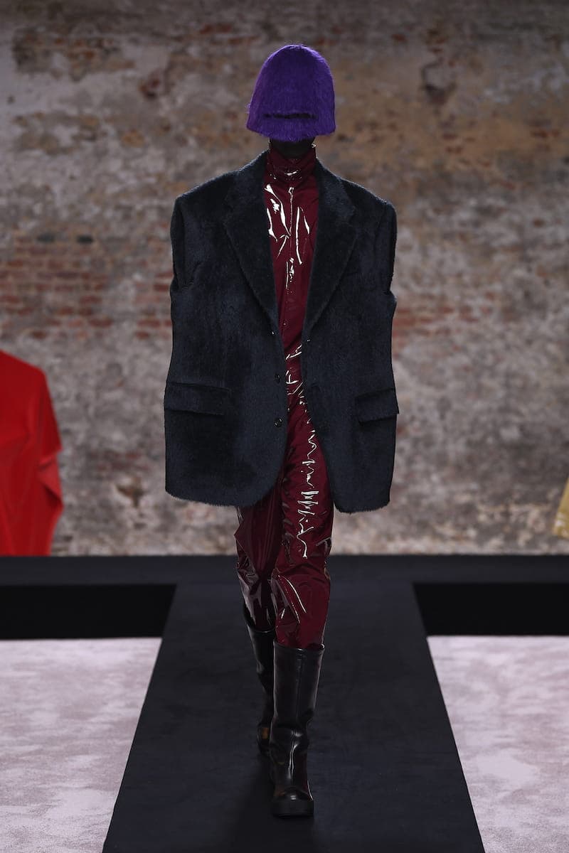 Raf Simons Fall/Winter 2022 Runway Show FW22 Collection Co-Ed Mens Womens Berghain Leather Vinyl Rubber Boots Accessories First Look