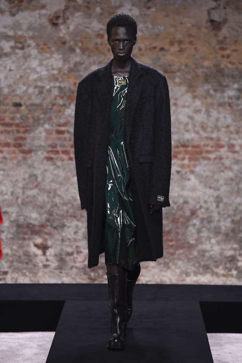 Raf Simons Fall/Winter 2022 Runway Show FW22 Collection Co-Ed Mens Womens Berghain Leather Vinyl Rubber Boots Accessories First Look