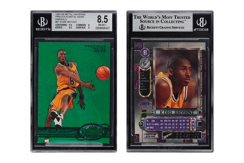 rare Kobe Bryant 1997 1998 Metal Universe Precious Metal Gems Emerald sold 2 million usd