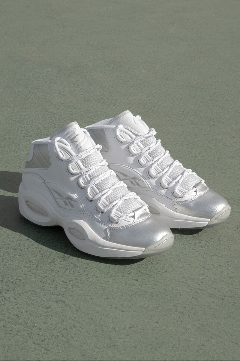 reebok question mid 25th anniversary white silver GX8563 instapumpfury zone g55140 release date info store list buying guide photos price 