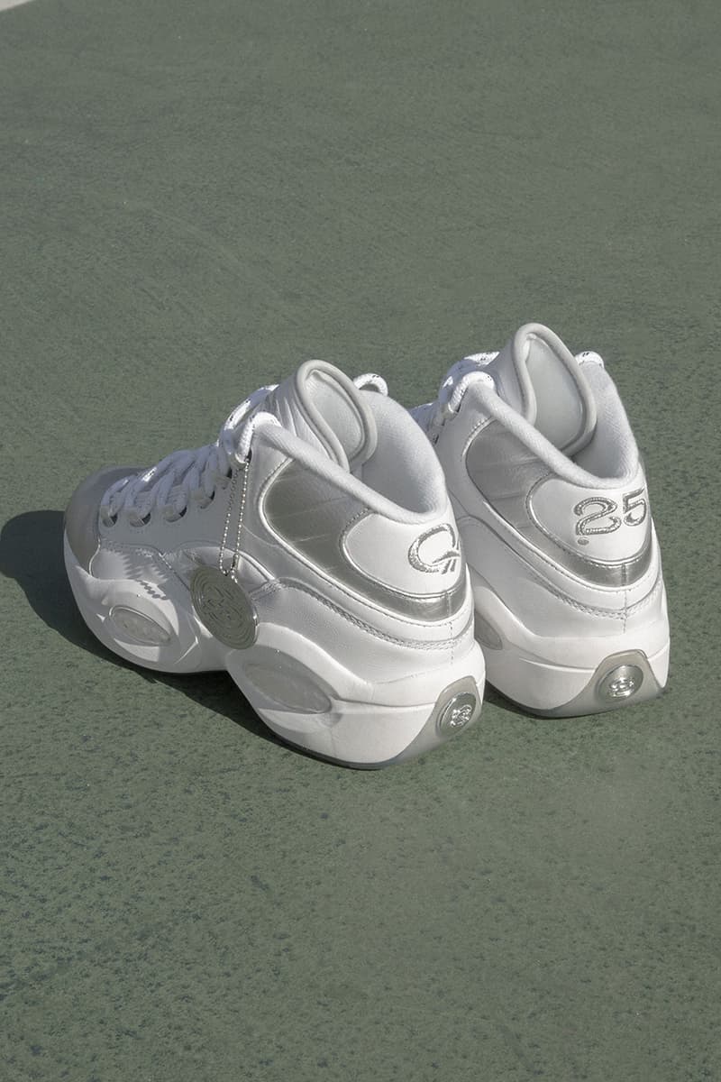 reebok question mid 25th anniversary white silver GX8563 instapumpfury zone g55140 release date info store list buying guide photos price 