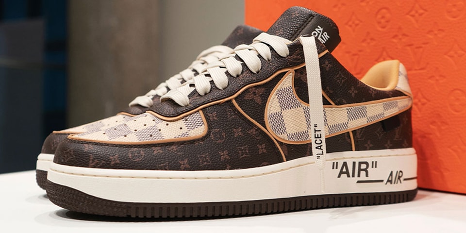 Louis Vuitton x Nike Air Force 1 Sneakers Virgil Abloh 43 For Sale at  1stDibs
