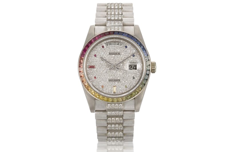 Sotheby's Lists Rare White Gold Diamond and Sapphire "Rainbow Khanjar" Rolex Day-Date