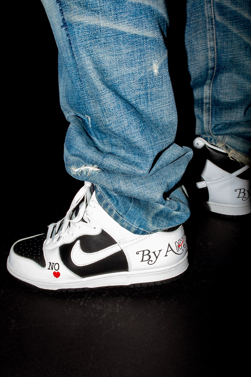 Supreme Nike SB Dunk High Spring Summer 2022 Collab Release Info Date Buy Price By Any Means Black White Varsity Red Navy Red Varsity Maize Pine Green