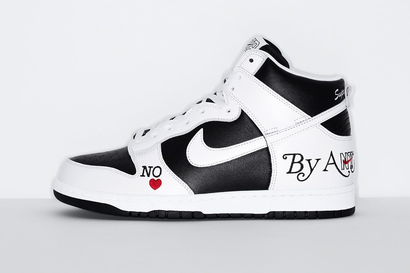 Supreme Nike SB Dunk High Spring Summer 2022 Collab Release Info Date Buy Price By Any Means Black White Varsity Red Navy Red Varsity Maize Pine Green