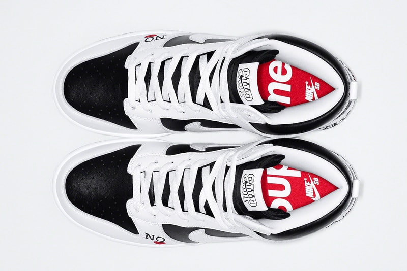 Supreme Nike SB Dunk High Spring Summer 2022 Collab Release Info Date Buy Price By Any Means Black White Varsity Red Navy Red Varsity Maize Pine Green