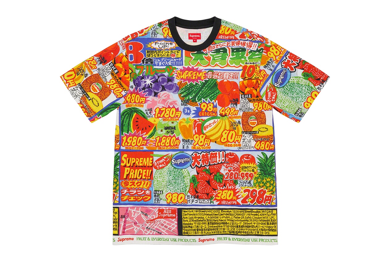 Supreme Spring/Summer 2022 Full Collection Release Info Date Buy Price Aeon Flux Ralph Steadman AOI Daido Moriyama GORE-TEX Vanson Raúl De Nieves Weirdo Dave Mitchell and Ness Ben Trogdon Harmony Korine Gummo Nate Lowman Lil’ Kim Al Green The Silver Surfer Dash Snow Alain Levitt B.B. Simon Umbro Poggi Ugo planters Airstream Trailer Meissen Mirror Anonima Castelli Pila Chair Kraft Macaroni & Cheese Rhino Trunks Wilderness Systems Aspire 105 Kayak and Paddle Bang&Olufsen Explore Portable Speaker