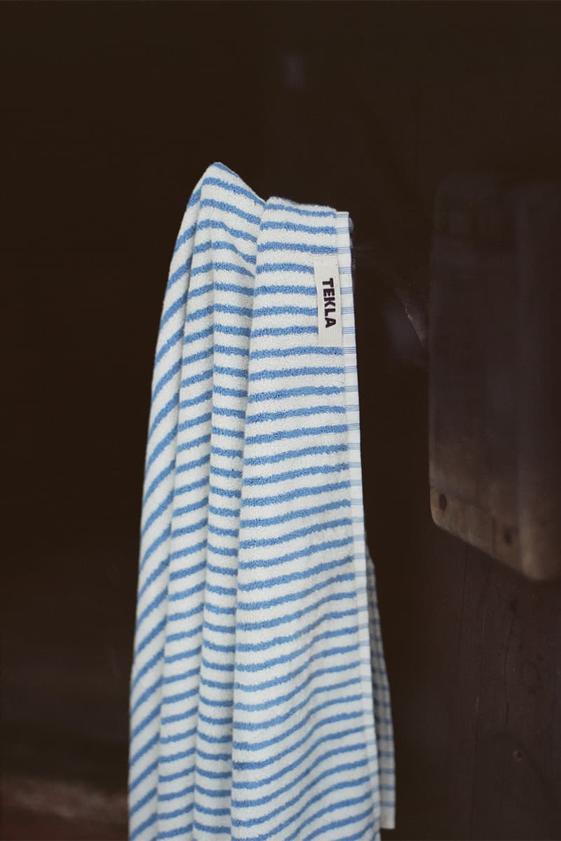 tekla terry towelling bathrobe bathmat towels release details finland sauna