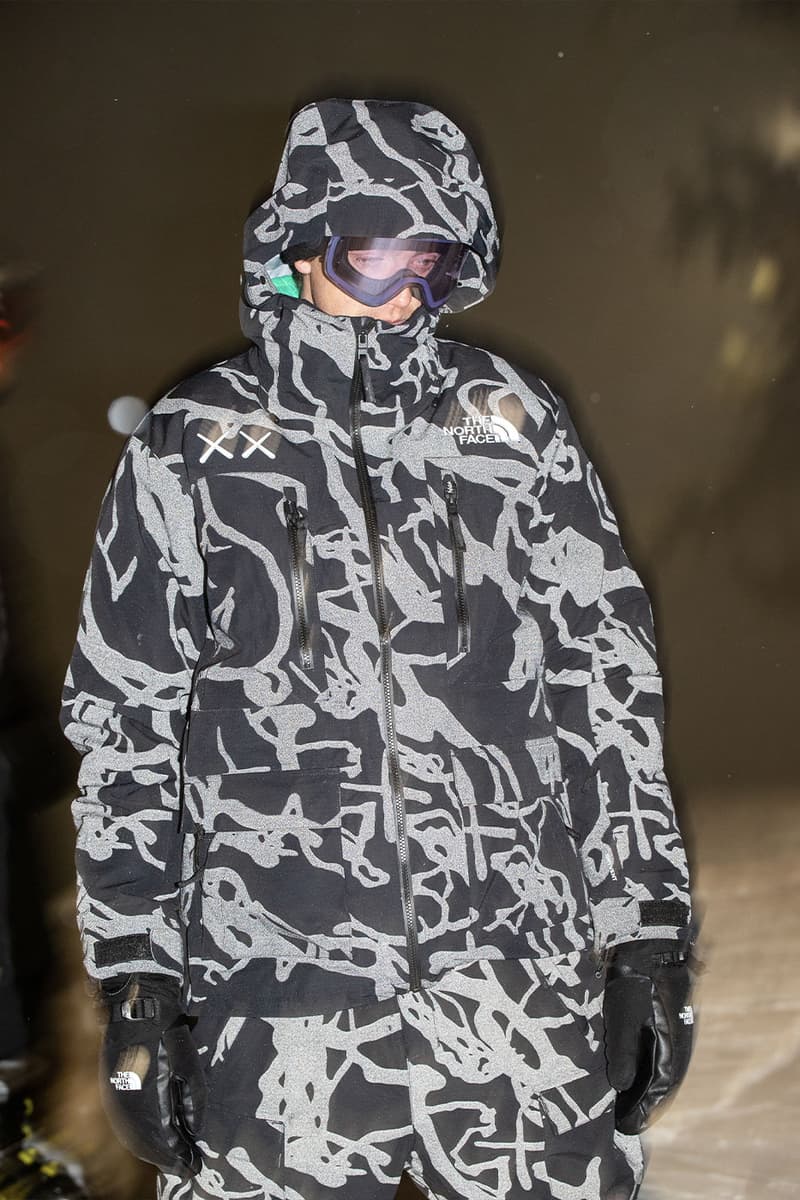 KAWS The North Face XX KAWS Lookbook Marc o malley snow jacket exploration nuptse balaclava action shots price february 17 date release info