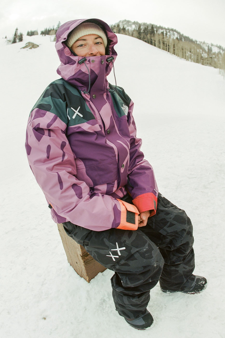 KAWS The North Face XX KAWS Lookbook Marc o malley snow jacket exploration nuptse balaclava action shots price february 17 date release info
