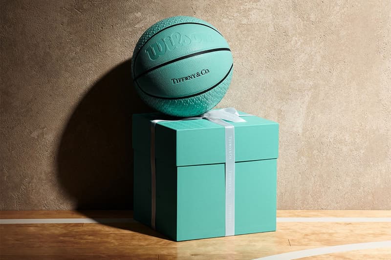 Tiffany Co. Daniel Arsham release blue basketball co-branding arsham monogram nba all star weekend cleveland cavaliers Wilson 575 usd release info