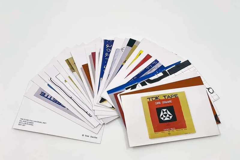 Tom Sachs TDK Cassette Zine Baldwin Gallery Exhibition Punk Rock JVC Memorex Maxell Aspen Colorado Playlists Music Vinyl Art Gallery DIY O Cards Single Record Players Vintage